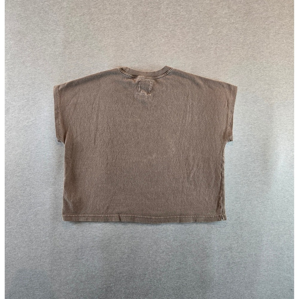 Le Bon Shoppe Jeanne Tee Women M/L Brown Boxy Cotton Short Sleeve T-Shirt - Picture 2 of 10